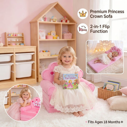 2-in-1 Kids Convertible Sofa Chair, Fold-Out Toddler Lounger for Kids' Room detail image - detail view 17