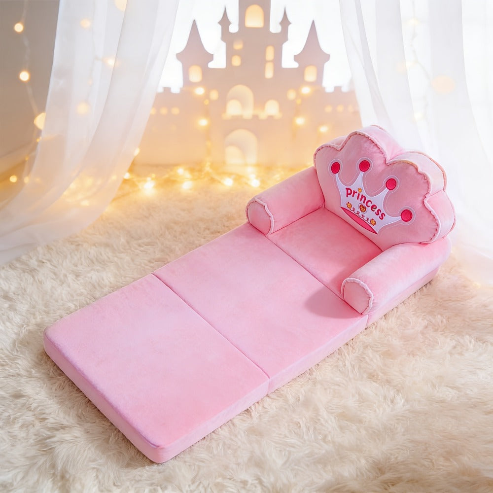 2-in-1 Kids Convertible Sofa Chair, Fold-Out Toddler Lounger for Kids' Room detail image - detail view 18