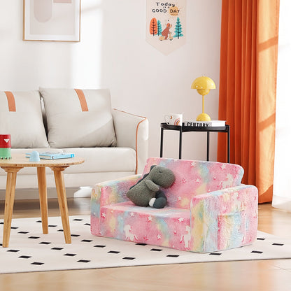 Kids Sofa Chair shown in the Colorful Pegasus-Glow in dark option