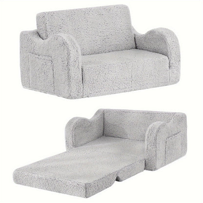2-in-1 Kids Convertible Sofa Chair, Kids Flip-Out Chair for Comfortable Everyday Seating detail image - detail view 14