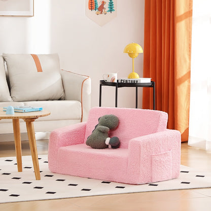 2-in-1 Kids Convertible Sofa Chair, Kids Flip-Out Chair for Comfortable Everyday Seating detail image - detail view 15