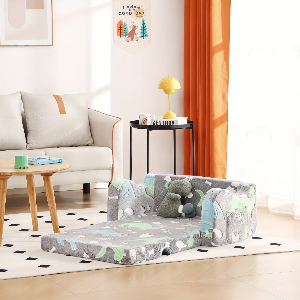 2-in-1 Kids Convertible Sofa Chair, Kids Flip-Out Chair for Comfortable Everyday Seating detail image - detail view 17
