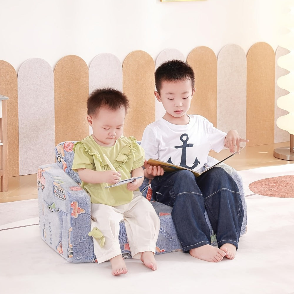 2-in-1 Kids Convertible Sofa Chair, Kids Flip-Out Chair for Comfortable Everyday Seating detail image - detail view 18