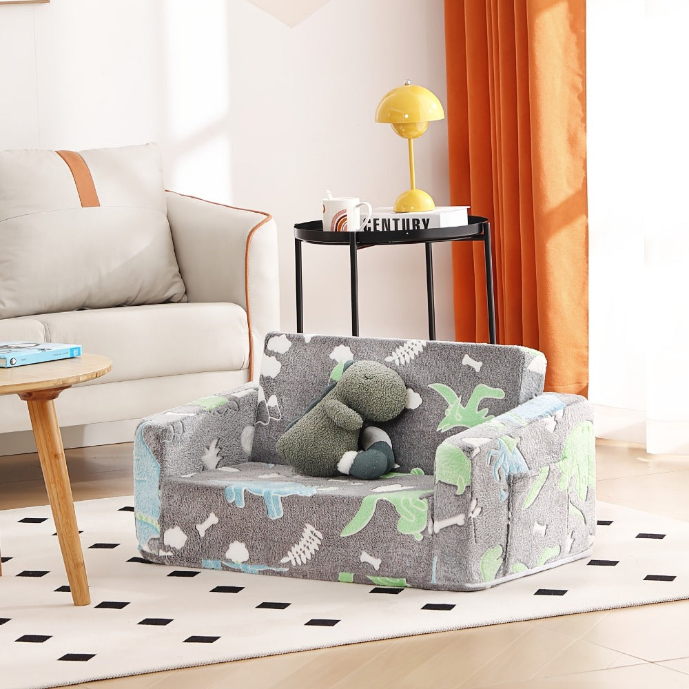 2-in-1 Kids Convertible Sofa Chair, Kids Flip-Out Chair for Comfortable Everyday Seating detail image - detail view 19