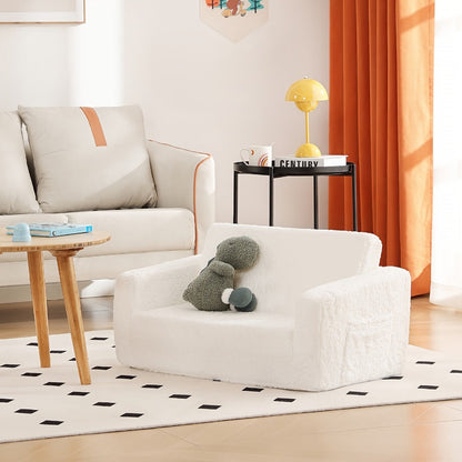 2-in-1 Kids Convertible Sofa Chair, Kids Flip-Out Chair for Comfortable Everyday Seating detail image - detail view 21