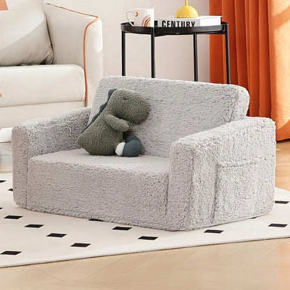 2-in-1 Kids Convertible Sofa Chair, Kids Flip-Out Chair for Comfortable Everyday Seating detail image - detail view 24