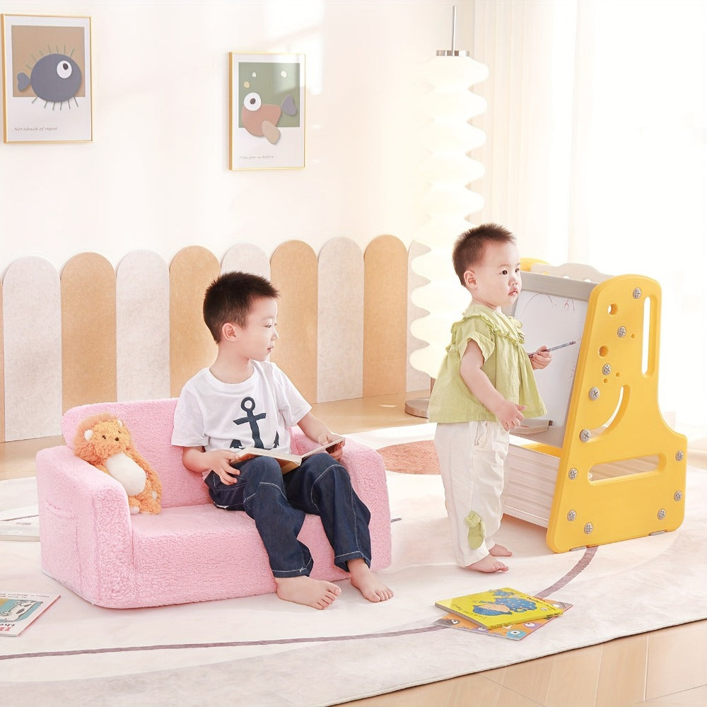 2-in-1 Kids Convertible Sofa Chair, Kids Flip-Out Chair for Comfortable Everyday Seating detail image - detail view 7