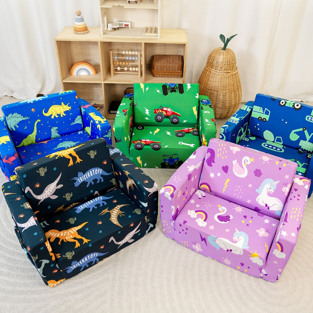 2-in-1 Kids Convertible Sofa Chair, Kids Sofa Bed for Kids' Room detail image - detail view 11