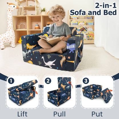 2-in-1 Kids Convertible Sofa Chair, Kids Sofa Bed for Kids' Room detail image - detail view 13