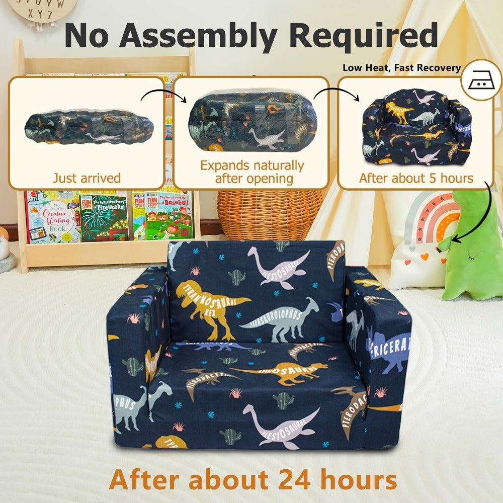 2-in-1 Kids Convertible Sofa Chair, Kids Sofa Bed for Kids' Room detail image - detail view 14
