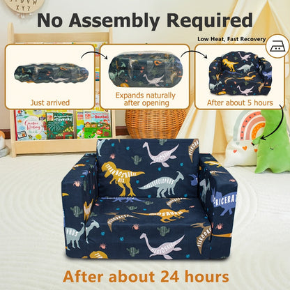 2-in-1 Kids Convertible Sofa Chair, Kids Sofa Bed for Kids' Room detail image - detail view 14