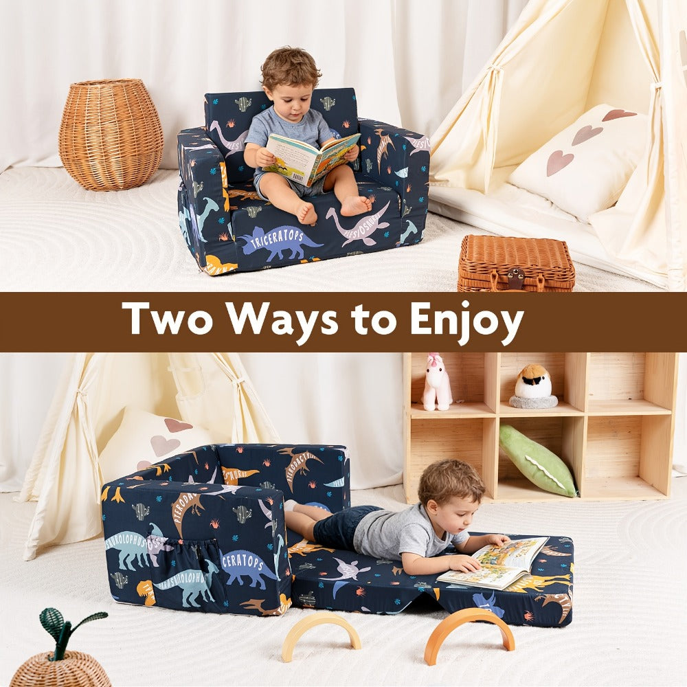 2-in-1 Kids Convertible Sofa Chair, Kids Sofa Bed for Kids' Room detail image - detail view 6