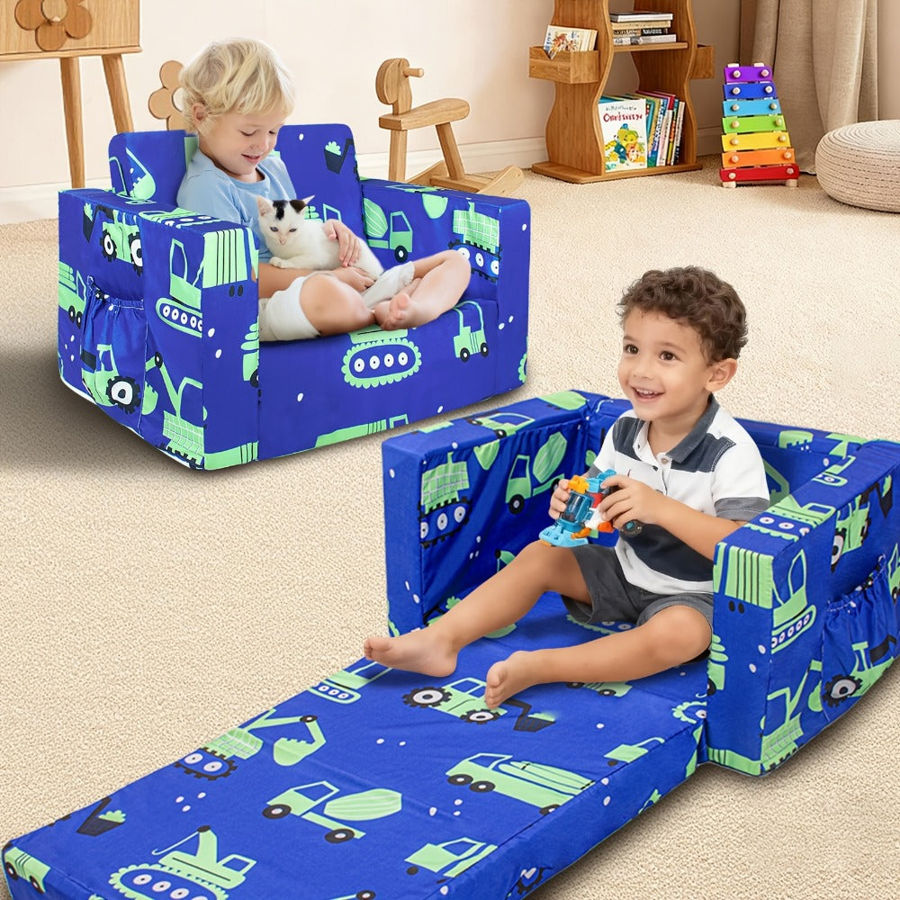 2-in-1 Kids Convertible Sofa Chair, Kids Sofa Bed for Kids' Room detail image - detail view 7
