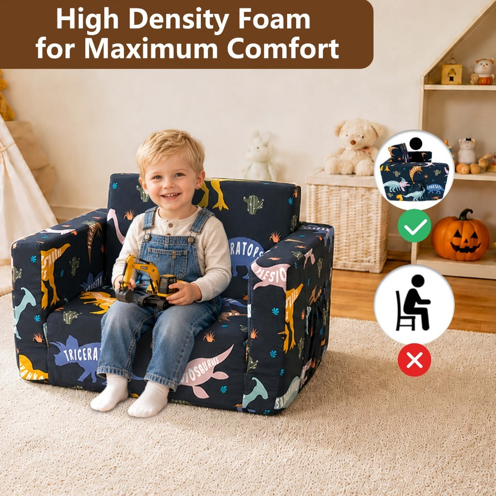 2-in-1 Kids Convertible Sofa Chair, Kids Sofa Bed for Kids' Room detail image - detail view 8