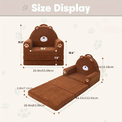 2-in-1 Kids Convertible Sofa Chair with Fold-Out Lounger, Fold-Out Toddler Lounger detail image
