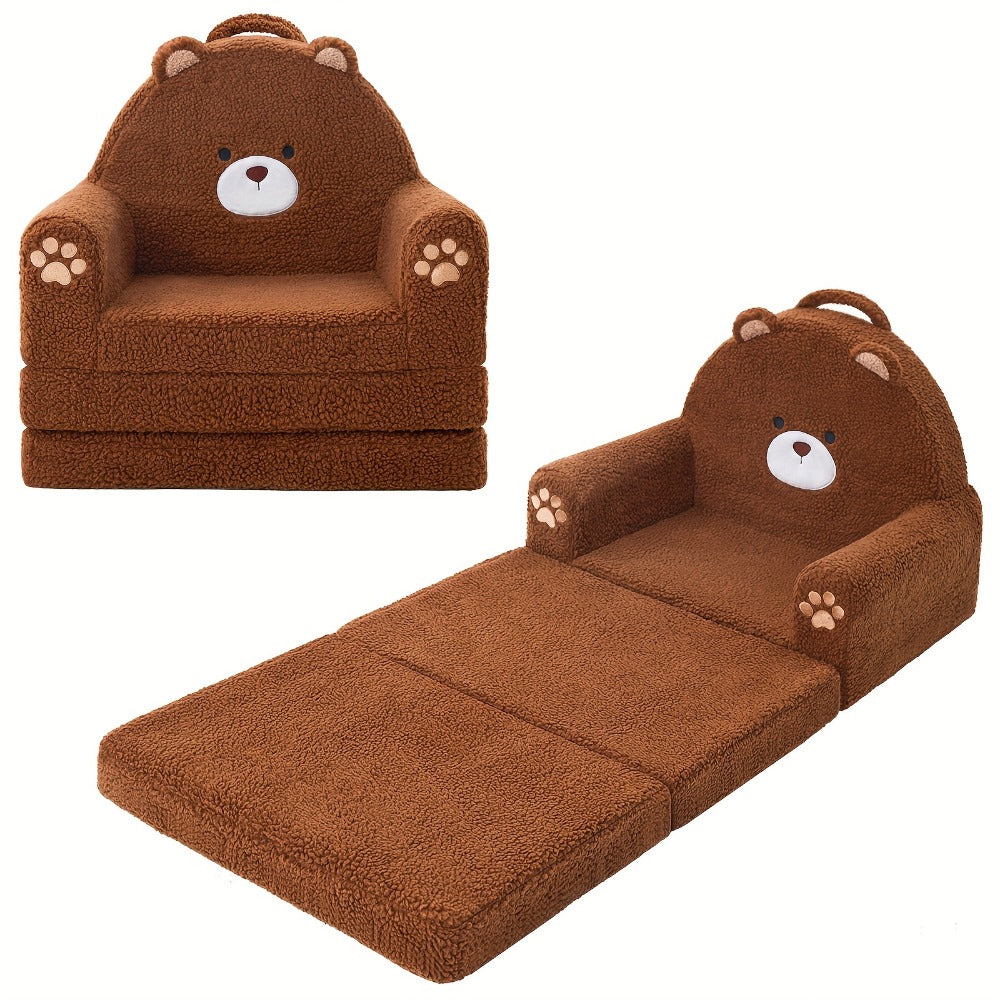 2-in-1 Kids Convertible Sofa Chair with Fold-Out Lounger, Fold-Out Toddler Lounger detail image - detail view 4