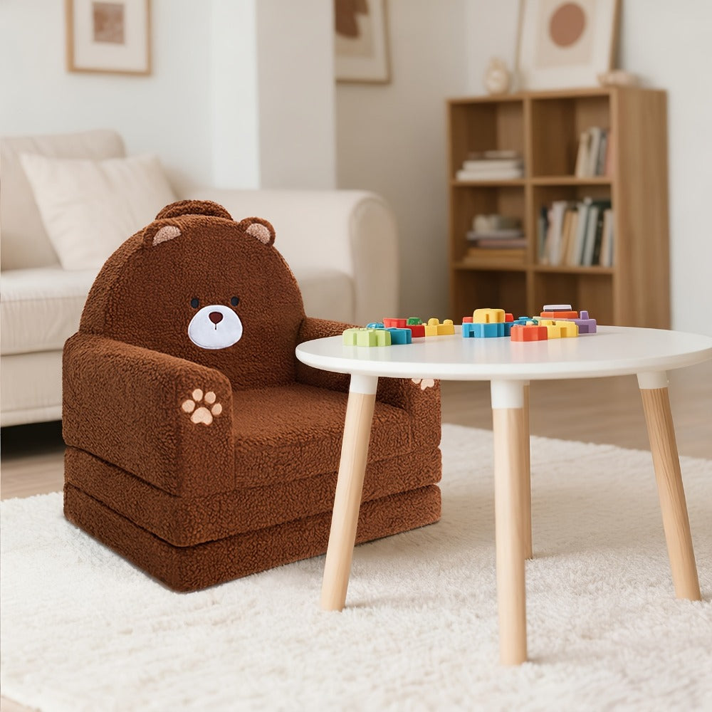 2-in-1 Kids Convertible Sofa Chair with Fold-Out Lounger, Fold-Out Toddler Lounger detail image - detail view 7