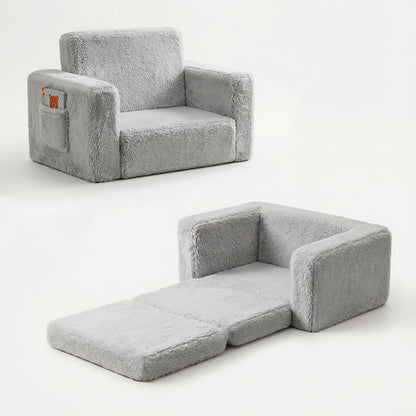 Kids Sofa shown in the Grey option