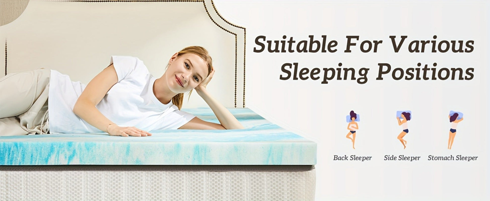 2-Inch Mattress Topper with Memory Foam for Bedroom Comfort and Support detail image - detail view 12