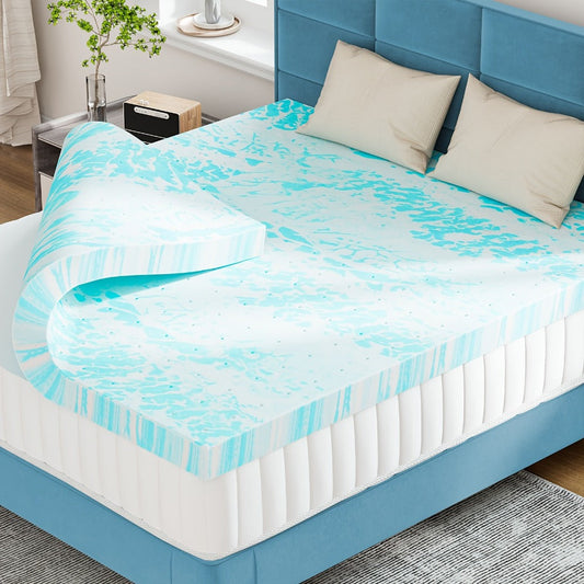 Mattress Topper, Memory Foam Gel-Infused CertiPUR-US - 2", 3" or 4" Thick - 5-Zone shown in the main product view