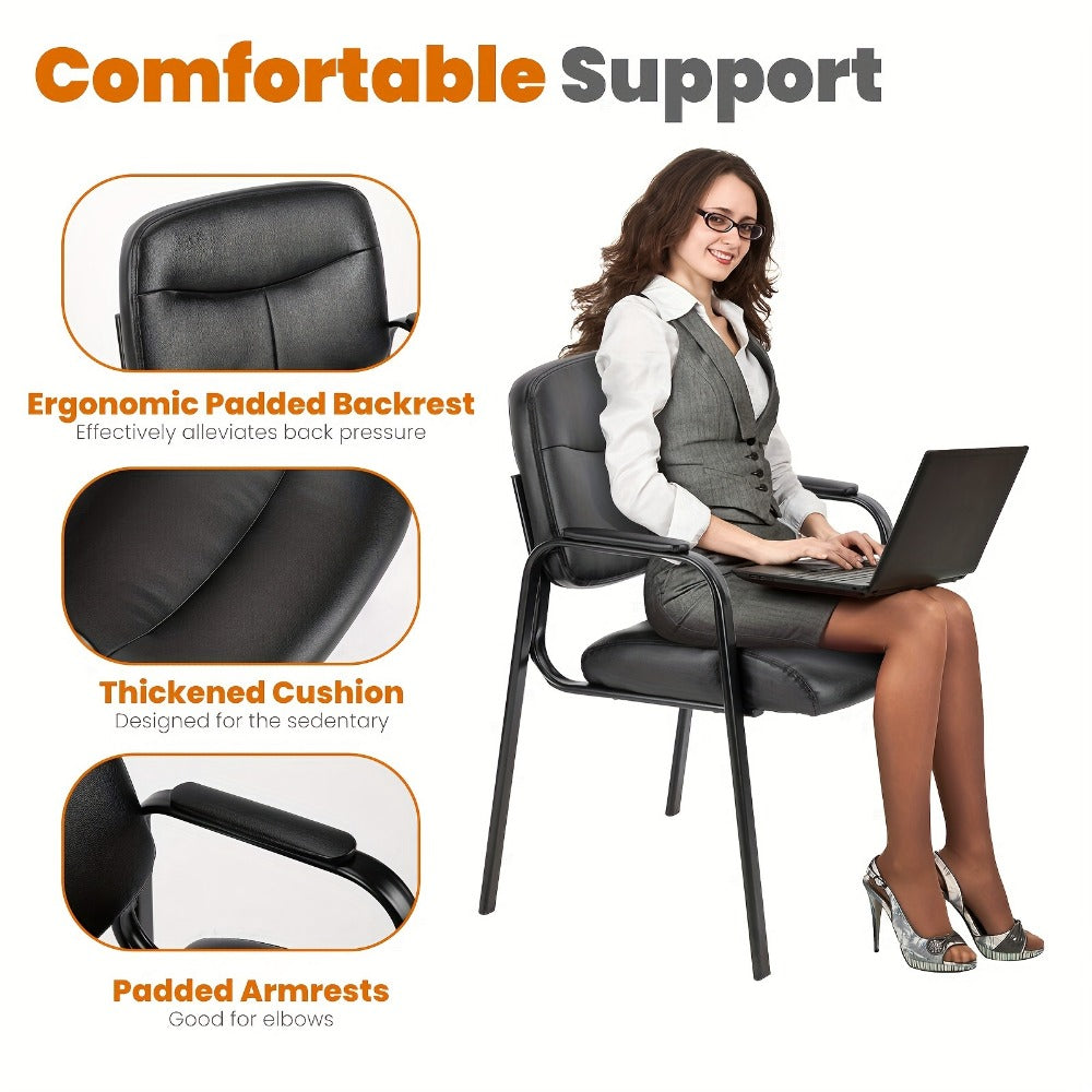 2-Piece Set Guest Chair with Armrests for Comfortable Everyday Seating in Living Room detail image