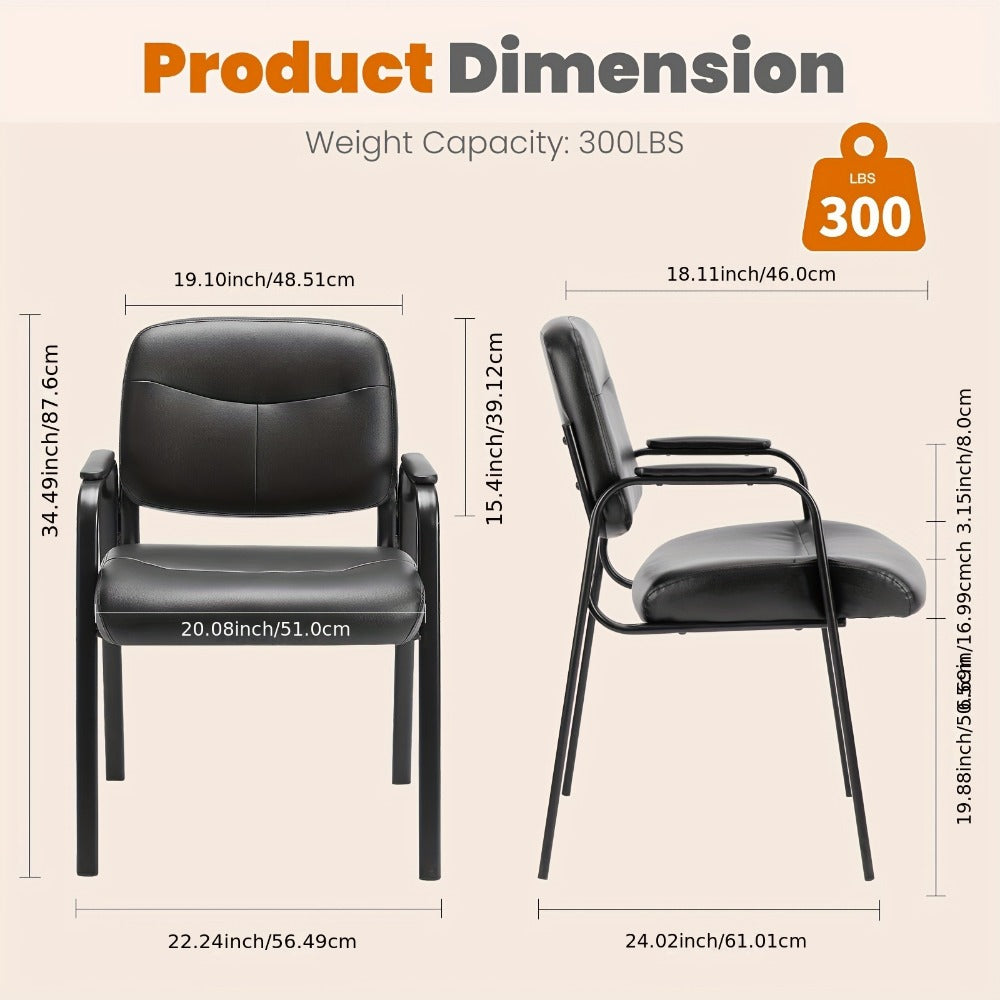 2-Piece Set Guest Chair with Armrests for Comfortable Everyday Seating in Living Room detail image - detail view 3