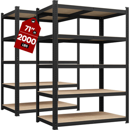 Storage Shelving Unit shown in the Black option