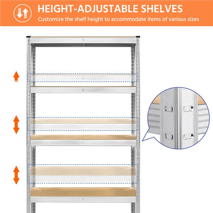 2-Piece Set Metal Storage Shelving Unit with Tool-Free Assembly and Multiple Color Options detail image - detail view 12