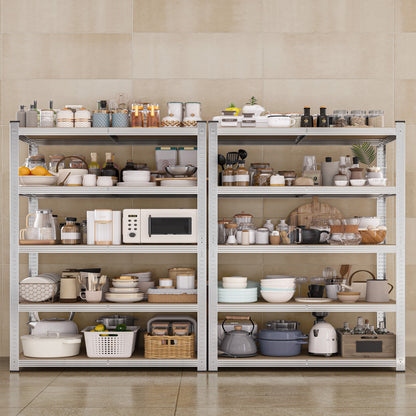 2-Piece Set Metal Storage Shelving Unit with Tool-Free Assembly and Multiple Color Options detail image - detail view 4