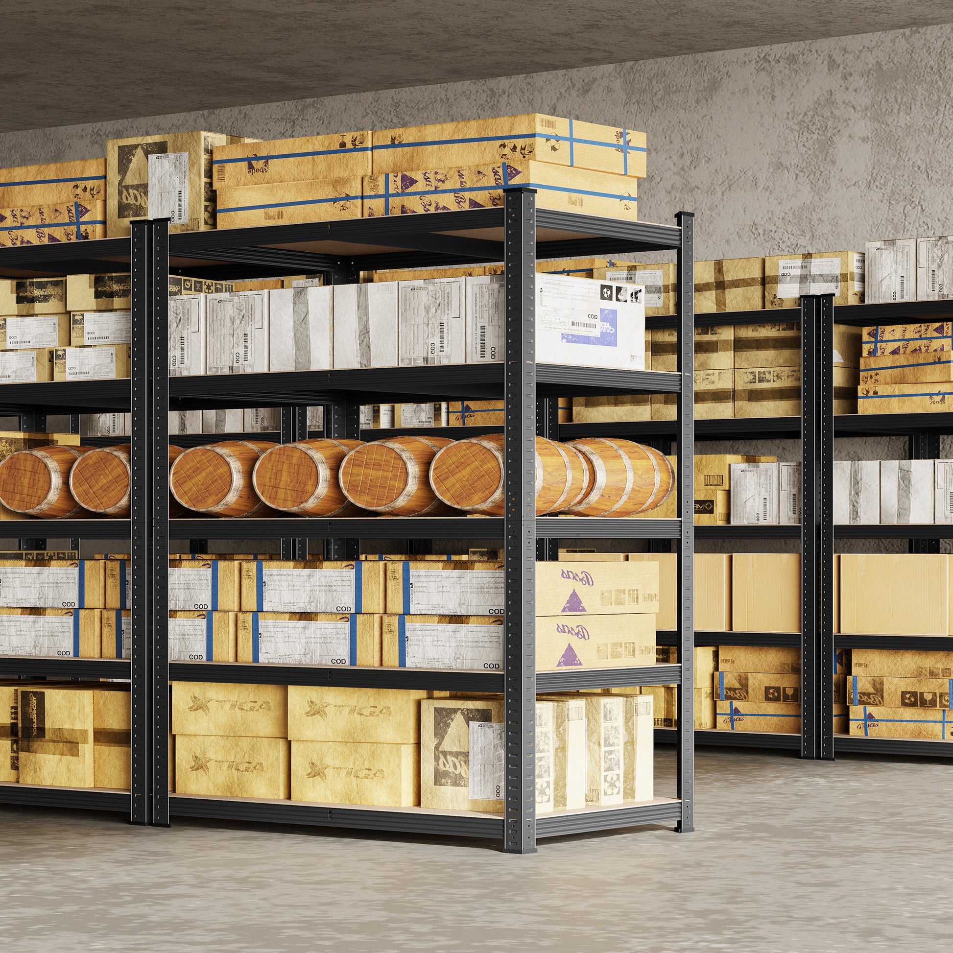2-Piece Set Metal Storage Shelving Unit with Tool-Free Assembly and Multiple Color Options detail image - detail view 7