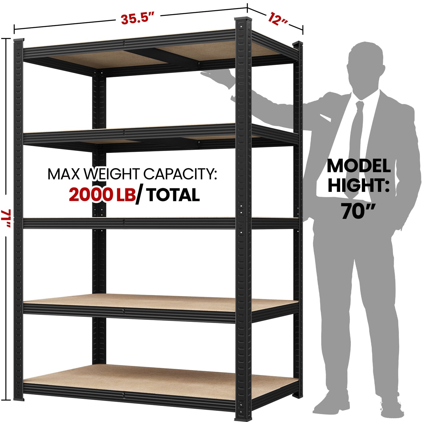 2-Piece Set Metal Storage Shelving Unit with Tool-Free Assembly and Multiple Color Options detail image - detail view 8