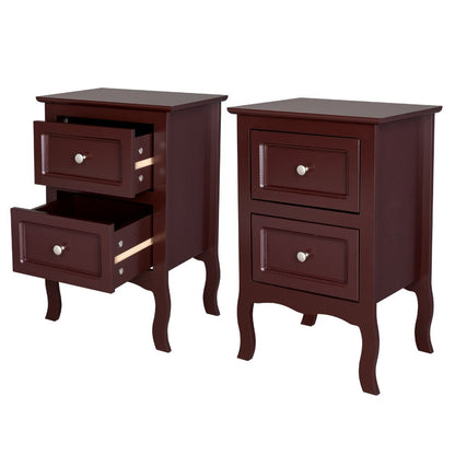 2-Piece Set Nightstand with Multiple Color Options, Bedside Storage Table detail image - detail view 11