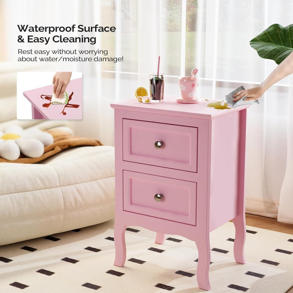 2-Piece Set Nightstand with Multiple Color Options, Bedside Storage Table detail image - detail view 13