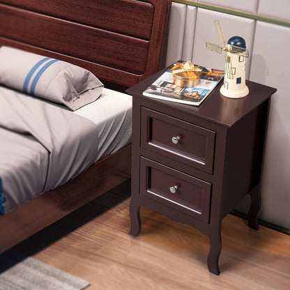 2-Piece Set Nightstand with Multiple Color Options, Bedside Storage Table detail image - detail view 14