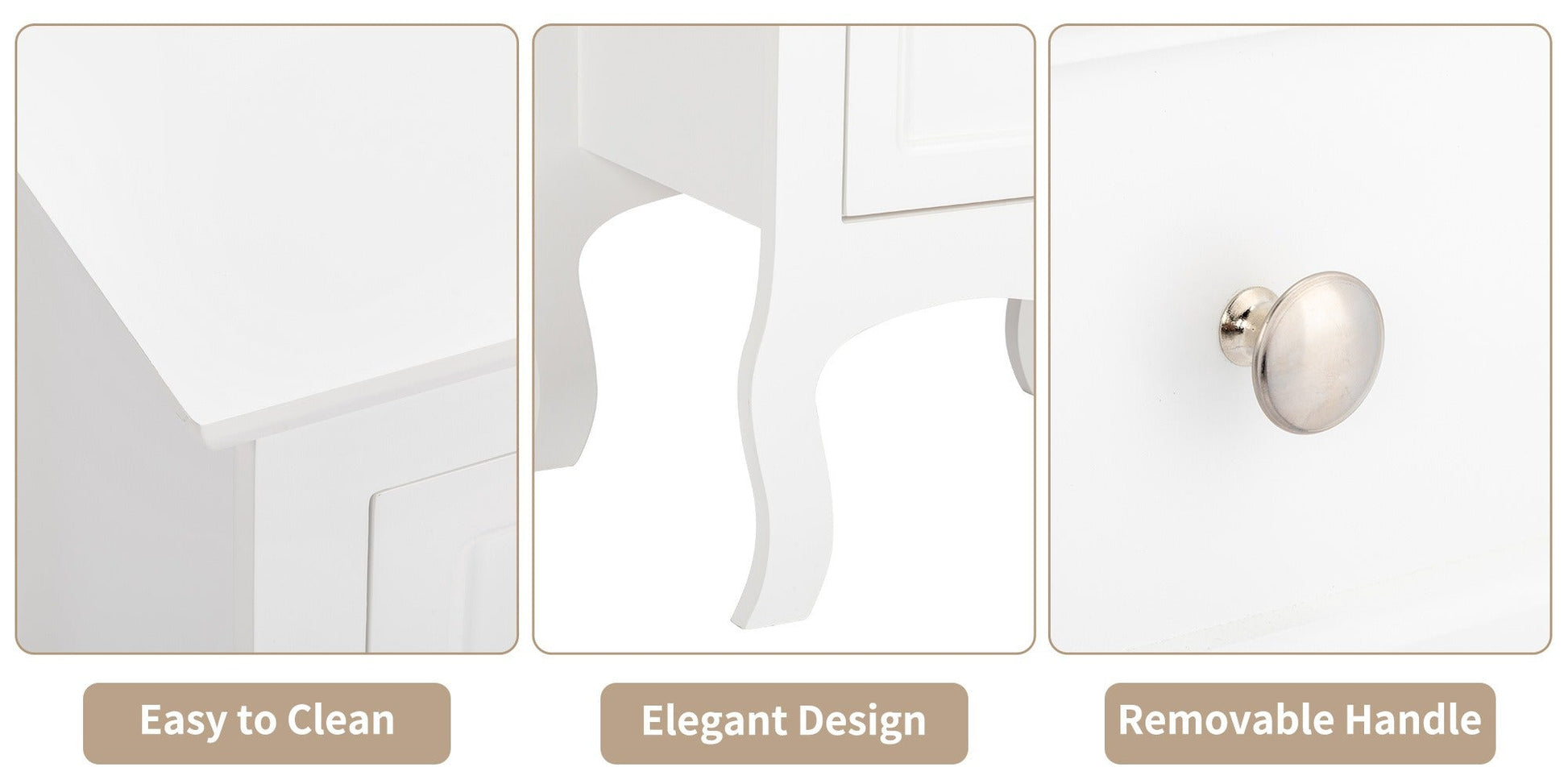 2-Piece Set Nightstand with Multiple Color Options, Bedside Storage Table detail image - detail view 19