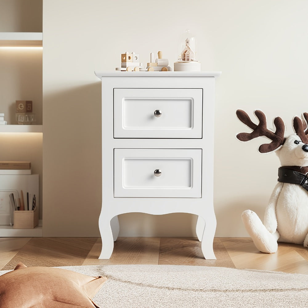2-Piece Set Nightstand with Multiple Color Options, Bedside Storage Table detail image