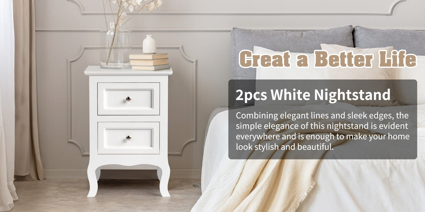 2-Piece Set Nightstand with Multiple Color Options, Bedside Storage Table detail image - detail view 20