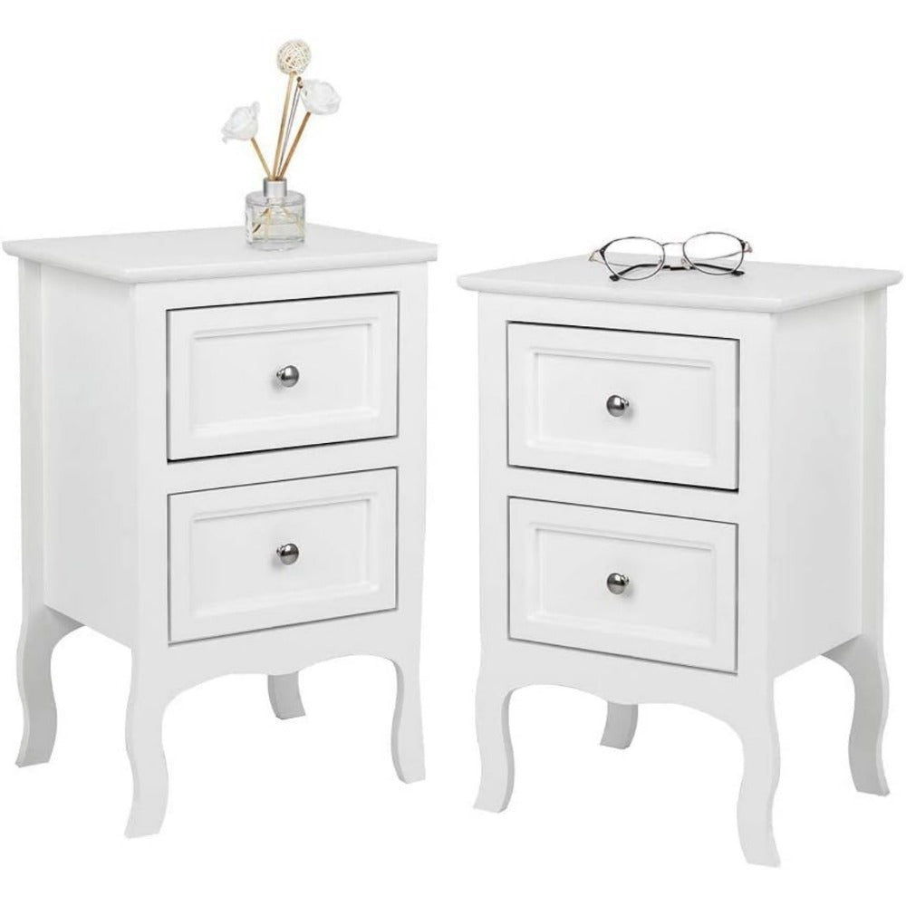 2-Piece Set Nightstand with Multiple Color Options, Bedside Storage Table detail image - detail view 5