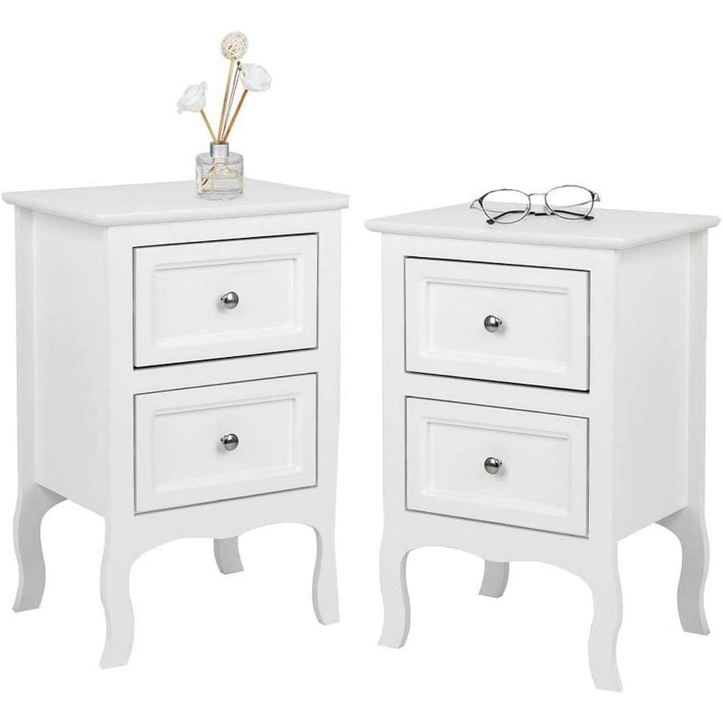 Nightstand shown in the White option
