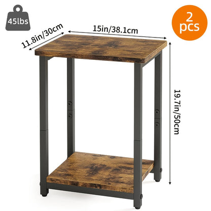 2-Piece Set Side Table, Living Room End Table for Work, Display, and Everyday Use detail image - detail view 4