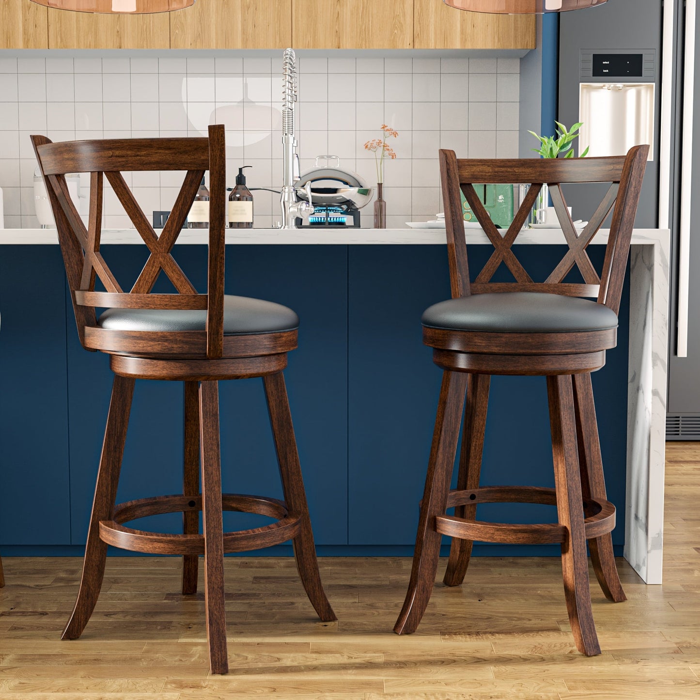 Bar Stool shown in the Brown, 24" option