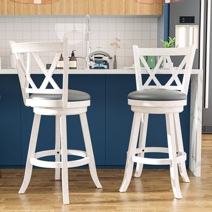 Bar Stool shown in the White, 24" option