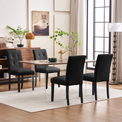 2-Piece Set Upholstered Dining Chair, Dining Room Accent Chair for Kitchen detail image - detail view 10