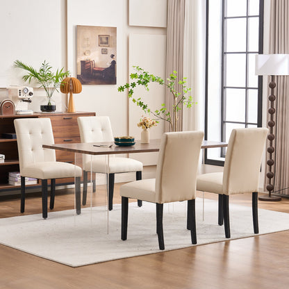 2-Piece Set Upholstered Dining Chair, Dining Room Accent Chair for Kitchen detail image - detail view 13