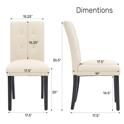 2-Piece Set Upholstered Dining Chair, Dining Room Accent Chair for Kitchen detail image - detail view 8
