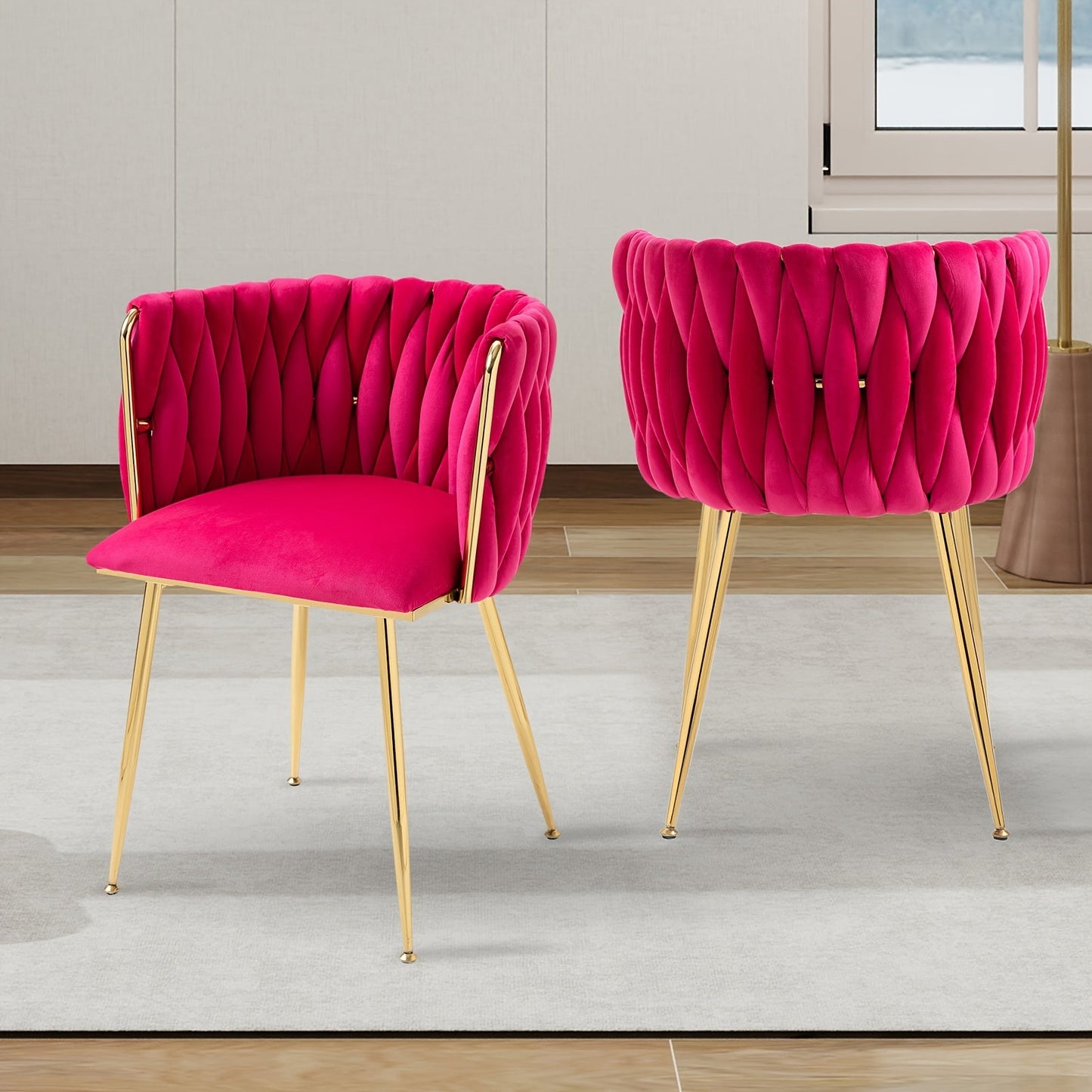 Dining Chair shown in the Rose Red option