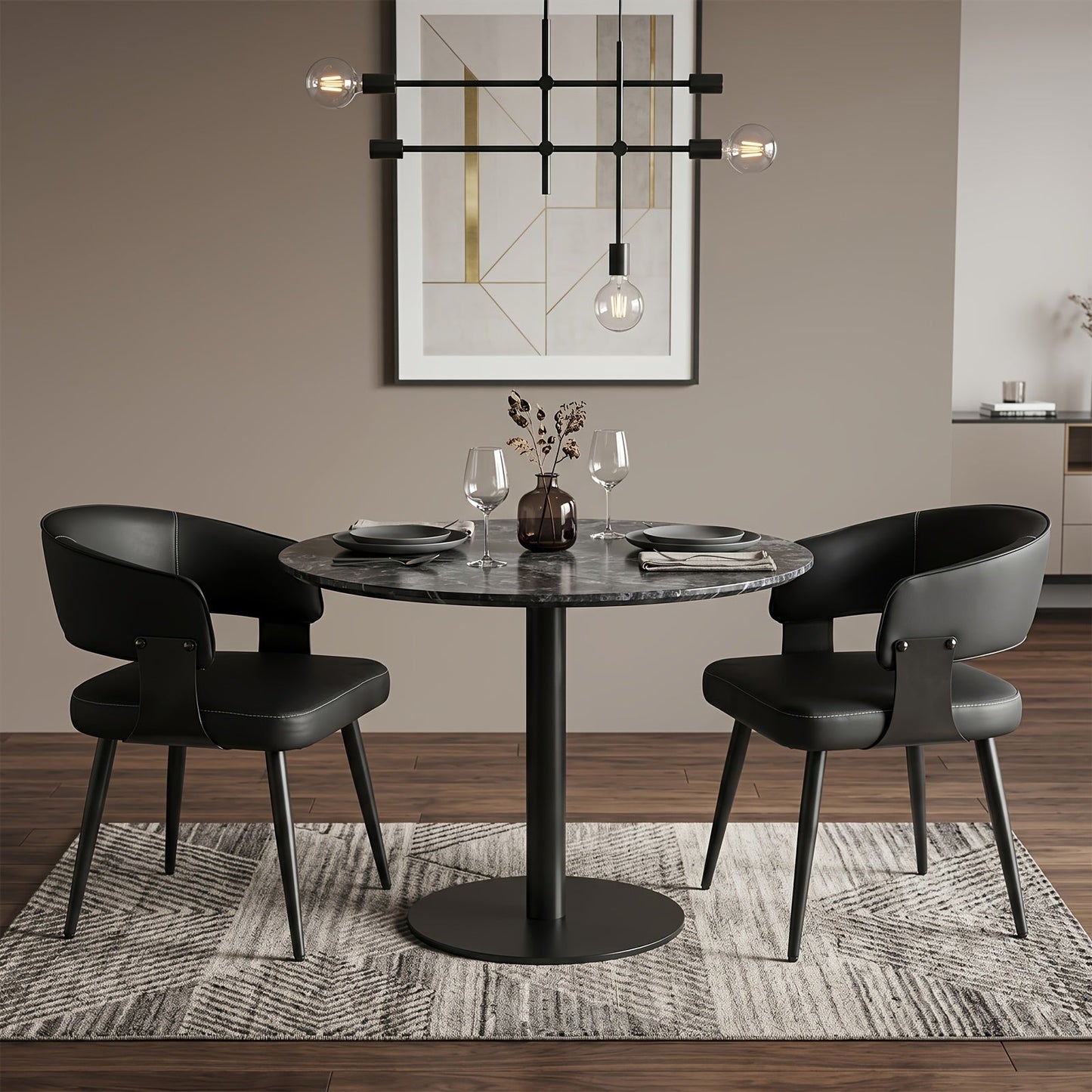 Dining Chair shown in the Black option