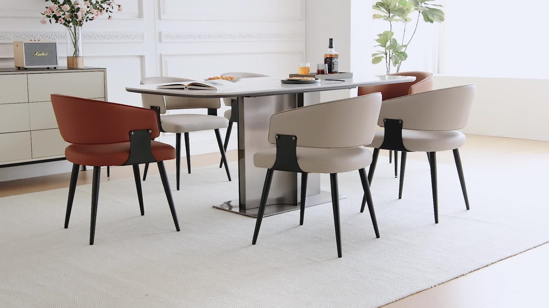 2-Piece Set Upholstered Dining Chair, Upholstered Side Chair for Kitchen detail image - detail view 12
