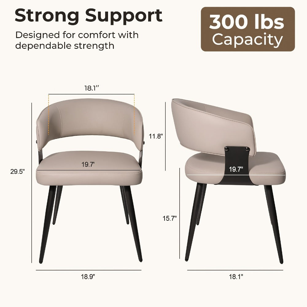 2-Piece Set Upholstered Dining Chair, Upholstered Side Chair for Kitchen detail image