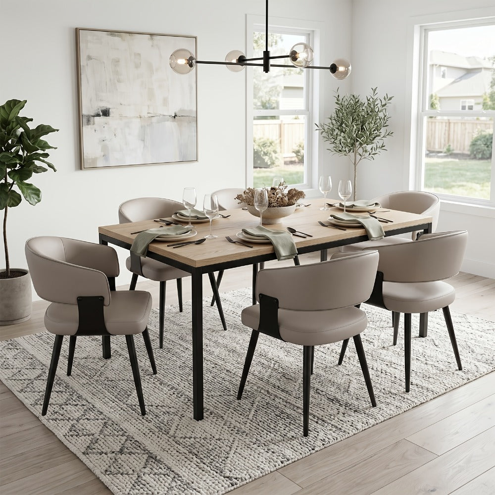 2-Piece Set Upholstered Dining Chair, Upholstered Side Chair for Kitchen detail image - detail view 5